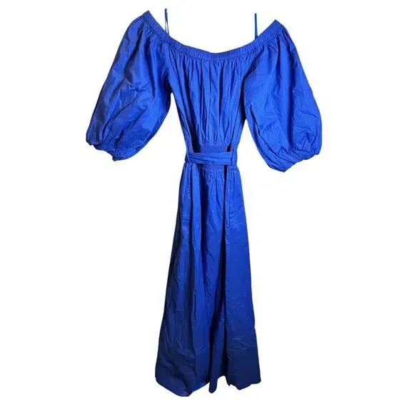 Lilly Pulitzer Blue Shawnlee Off The Shoulder Cotton Dress Size Small - Picture 5 of 6